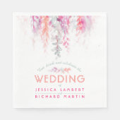 Rosa orange Koralle Rosa Hochzeitsnapkins Serviette (Vorderseite)