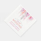 Rosa orange Koralle Rosa Hochzeitsnapkins Serviette (Ecke)