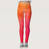 Rosa, orange Leggings (Vorderseite)