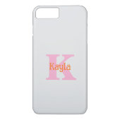 Rosa Orange Light Gray Cool Case-Mate iPhone Hülle (Rückseite)