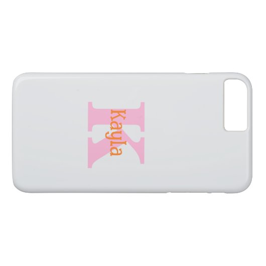 Rosa Orange Light Gray Cool Case-Mate iPhone Hülle (Rückseite (Horizontal))