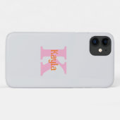 Rosa Orange Light Gray Cool Case-Mate iPhone Hülle (Rückseite (Horizontal))