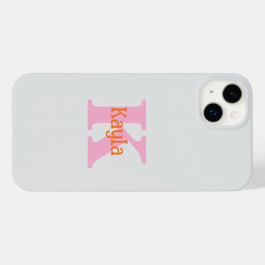 Rosa Orange Light Gray Cool Case-Mate iPhone Hülle (Rückseite (Horizontal))