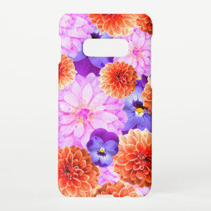 Rosa, orange, Lila Blume, blumenreich, botanisch Samsung Galaxy S10E Hülle