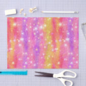 Rosa Orange Lila Glitter Glanz Muster Seidenpapier (Handwerk)