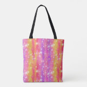 Rosa Orange Lila Glitter Glanz Muster Tasche (Rückseite)