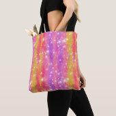 Rosa Orange Lila Glitter Glanz Muster Tasche (Von Nahem)