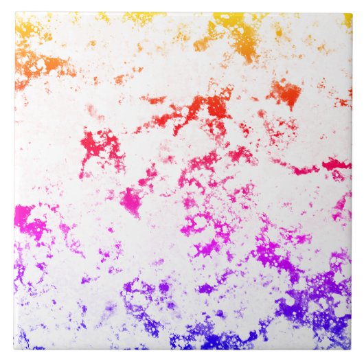 Rosa Orange Lila Marbella Paint Splash Abstrakt Fliese (Vorderseite)
