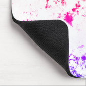 Rosa Orange Lila Marbella Paint Splash Abstrakt Mousepad (Ecke)