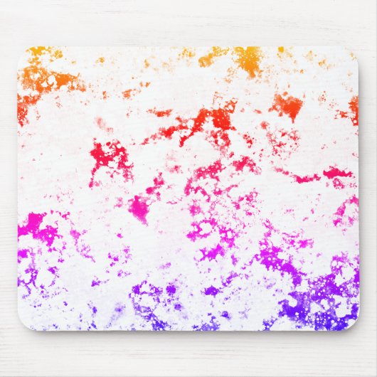 Rosa Orange Lila Marbella Paint Splash Abstrakt Mousepad (Vorne)
