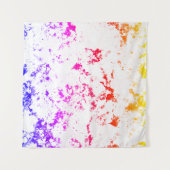 Rosa Orange Lila Marbella Paint Splash Abstrakt Wandteppich (Vorderseite (Horizontal))