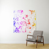 Rosa Orange Lila Marbella Paint Splash Abstrakt Wandteppich (Beispiel (Horizontal))