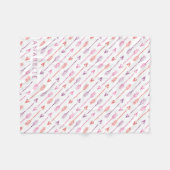 Rosa Orange Lila Pfeile Fleecedecke (Vorderseite (Horizontal))