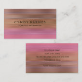 Rosa Orange Lila Strip Business Card Visitenkarte (Vorne/Hinten)