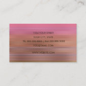 Rosa Orange Lila Strip Business Card Visitenkarte (Rückseite)