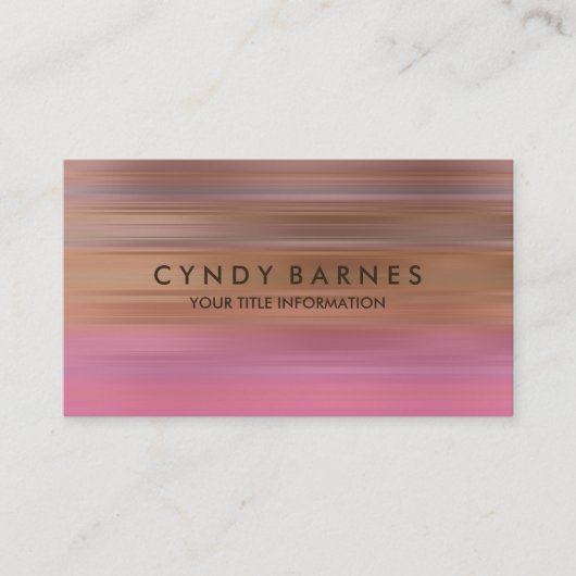 Rosa Orange Lila Strip Business Card Visitenkarte (Vorderseite)
