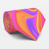 Rosa Orange Lila Swirl Krawatte (Gerollt)