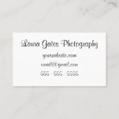 Rosa orange lila Watercolor-Fotografie Visitenkarte (Rückseite)