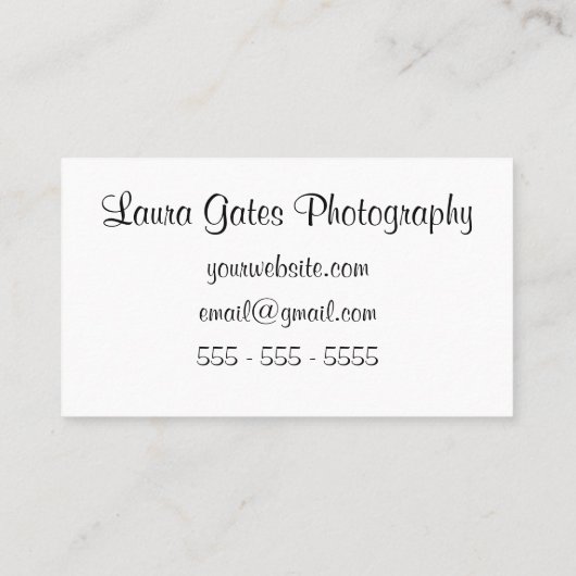 Rosa orange lila Watercolor-Fotografie Visitenkarte (Rückseite)