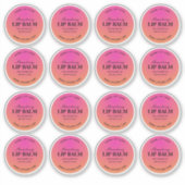 Rosa Orange Lip Berry Balm Labels (Vorderseite)