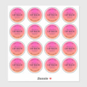 Rosa Orange Lip Berry Balm Labels (Blatt)