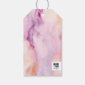 Rosa orange Marmor Geschenkanhänger (Rückseite)