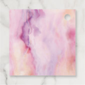 Rosa orange Marmorgrenze Geschenkanhänger (Rückseite)