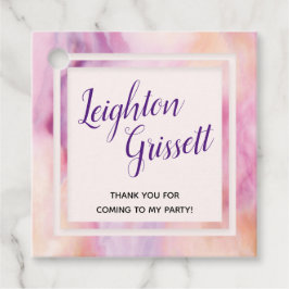 Rosa orange Marmorgrenze Geschenkanhänger