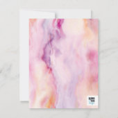 Rosa orange Marmorgrenze Mitteilungskarte (Rückseite)