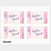 Rosa orange Marmorgrenze Rechteckiger Aufkleber (Blatt)