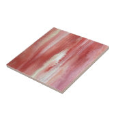 Rosa Orange Mist-Hand bemalt Wabi Sabi Kunst Fliese (Seite)