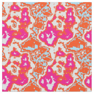 Rosa Orange Mix Abstrakter Marmor Modernes Muster Stoff