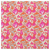 Rosa Orange Mix Abstrakter Marmor Modernes Muster Stoff (Muster)