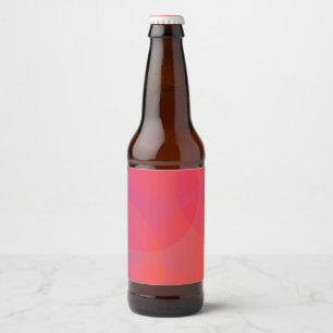 Rosa, orange, modern, einfach, cool, trendig bierflaschenetikett