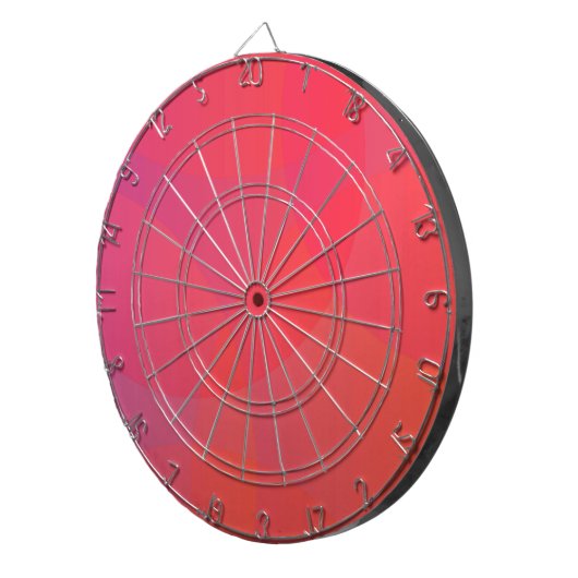 Rosa, orange, modern, einfach, cool, trendig dartscheibe (Vorderseite rechts)