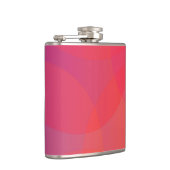 Rosa, orange, modern, einfach, cool, trendig flachmann (Rechts)