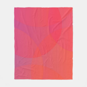 Rosa, orange, modern, einfach, cool, trendig fleecedecke