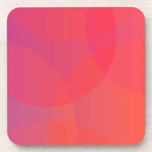 Rosa, orange, modern, einfach, cool, trendig getränkeuntersetzer (Vorderseite)