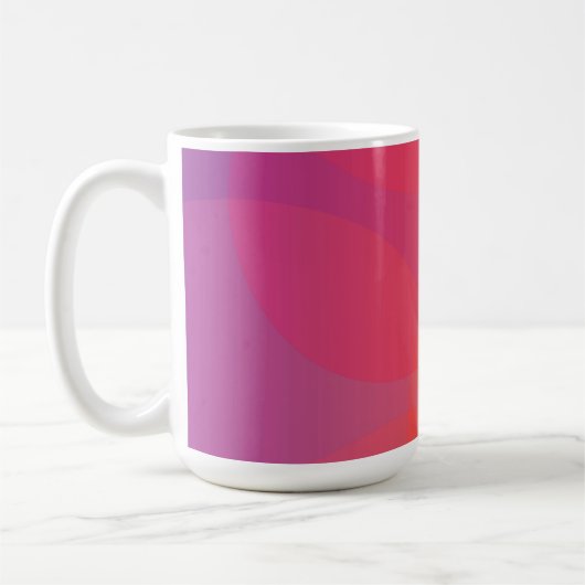 Rosa, orange, modern, einfach, cool, trendig kaffeetasse (Links)