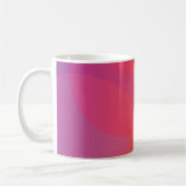 Rosa, orange, modern, einfach, cool, trendig kaffeetasse (Links)