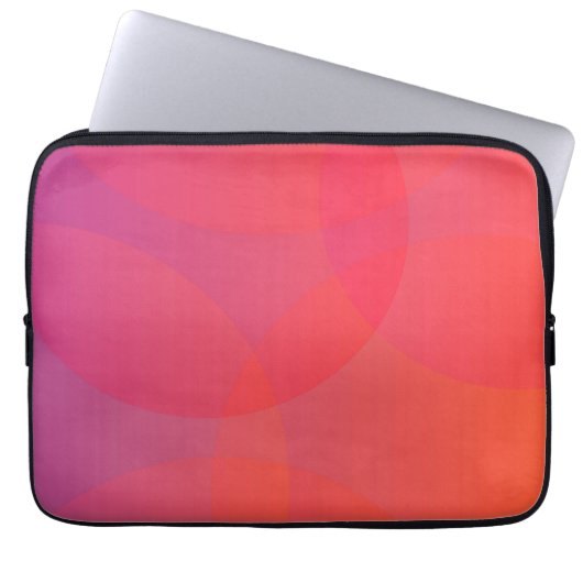 Rosa, orange, modern, einfach, cool, trendig laptopschutzhülle (Vorderseite)