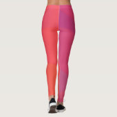 Rosa, orange, modern, einfach, cool, trendig leggings (Rückseite)