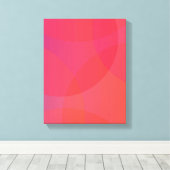 Rosa, orange, modern, einfach, cool, trendig leinwanddruck (Insitu (Holzboden))