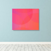 Rosa, orange, modern, einfach, cool, trendig leinwanddruck (Insitu (Holzboden))