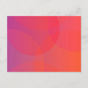 Rosa, orange, modern, einfach, cool, trendig postkarte