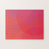 Rosa, orange, modern, einfach, cool, trendig puzzle (Horizontal)