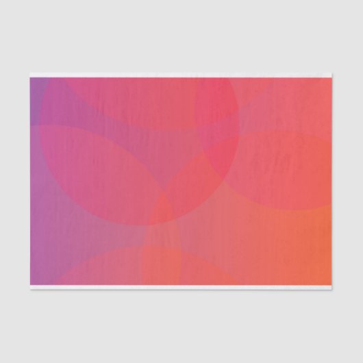 Rosa, orange, moderne, einfache, coole, trendy seidenpapier (Vorderseite)