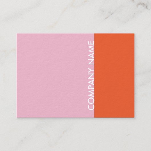Rosa orange modernes visitenkarte (Vorderseite)