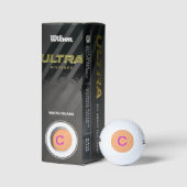 Rosa Orange Monogram, erste benutzerdefinierte Far Golfball (Verpackungen)