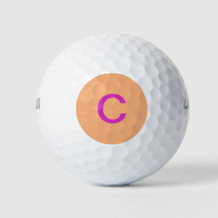 Rosa Orange Monogram, erste benutzerdefinierte Far Golfball
